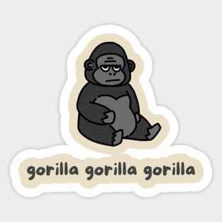 gorilla gorilla gorilla Sticker